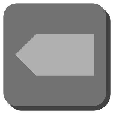 Yön sol yuvarlak kare vektör simgesi