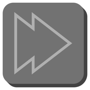 Yön sağ yuvarlak kare vektör simgesi