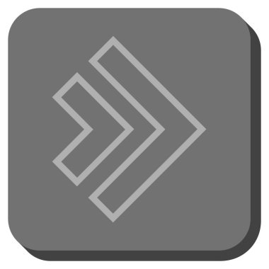 Yön sağ yuvarlak kare vektör simgesi