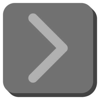 Yön sağ yuvarlak kare vektör simgesi