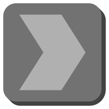 Yön sağ yuvarlak kare vektör simgesi