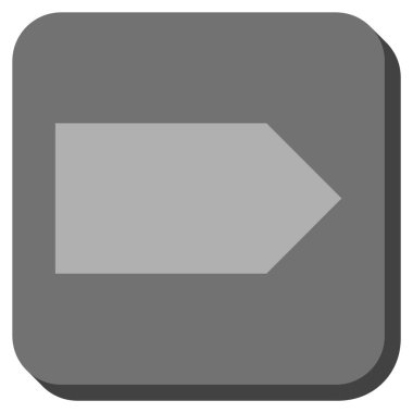 Yön sağ yuvarlak kare vektör simgesi