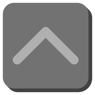 Yön yukarı yuvarlak kare vektör simgesi