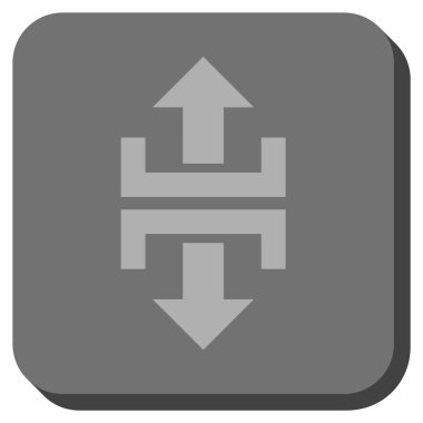 Düşey yönde yuvarlatılmış kare vektör simge bölmek