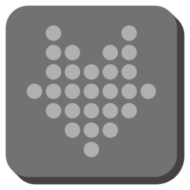 Yuvarlatılmış Kare vektör simgesi aşağı noktalı ok