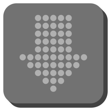 Yuvarlatılmış Kare vektör simgesi aşağı noktalı ok