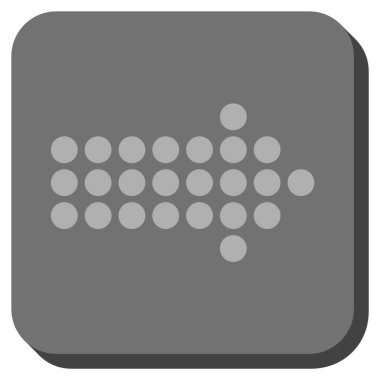 Noktalı ok sağ yuvarlak kare vektör simgesi