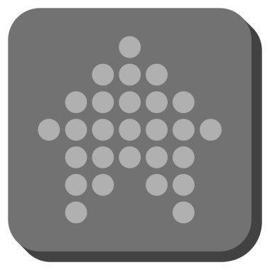 Yuvarlatılmış Kare vektör simge yukarı noktalı ok