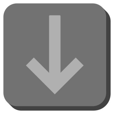 Aşağı ok yuvarlak kare vektör simgesi