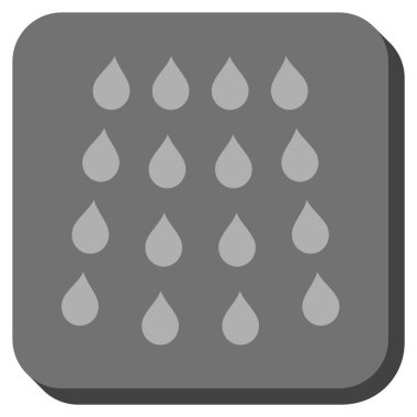 Damla yuvarlatılmış kare vektör simgesi