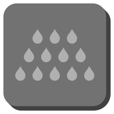 Damla yuvarlatılmış kare vektör simgesi