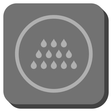 Damla yuvarlatılmış kare vektör simgesi