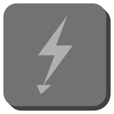 Elektrik Strike yuvarlak kare vektör simgesi