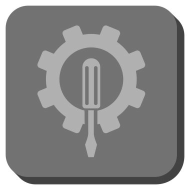 Mühendislik yuvarlatılmış kare vektör simgesi