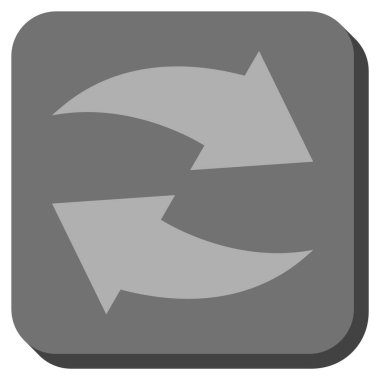 Exchange okları yuvarlak kare vektör simgesi