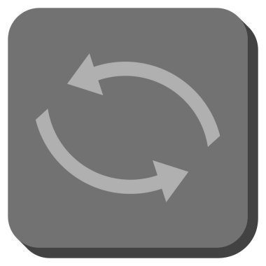 Exchange okları yuvarlak kare vektör simgesi