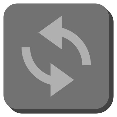 Exchange okları yuvarlak kare vektör simgesi