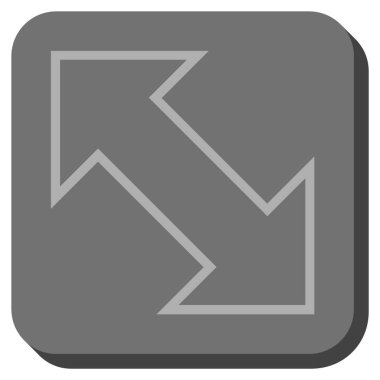 Exchange çapraz kare vektör simge yuvarlak