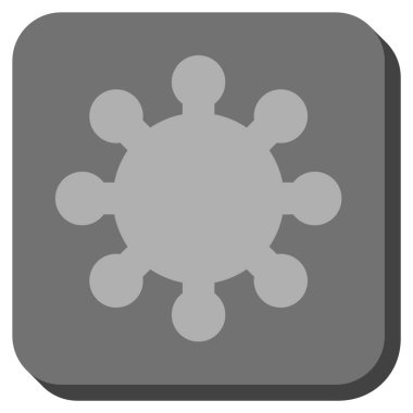 Dişli yuvarlak kare vektör simgesi