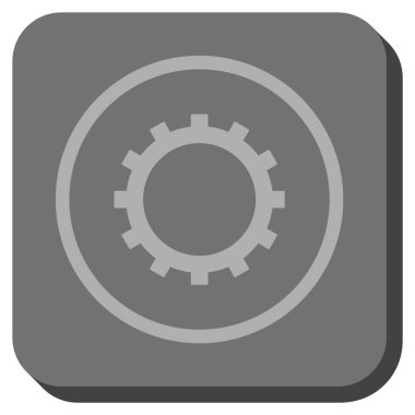 Dişli yuvarlak kare vektör simgesi