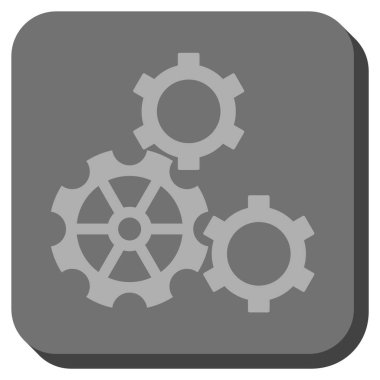 Gears'ı yuvarlak kare vektör simgesi