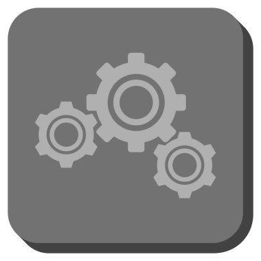 Gears'ı yuvarlak kare vektör simgesi
