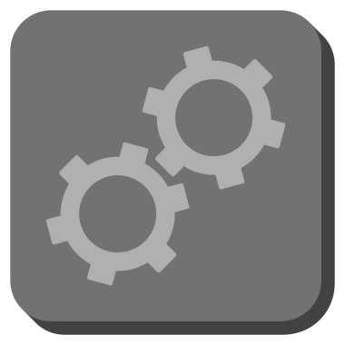 Gears'ı yuvarlak kare vektör simgesi