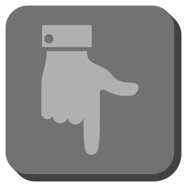 Yuvarlatılmış Kare vektör simgesi aşağı el işaretçisi