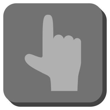 Yuvarlatılmış Kare vektör simge kadar el işaretçisi