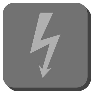 Yüksek gerilim yuvarlak kare vektör simgesi