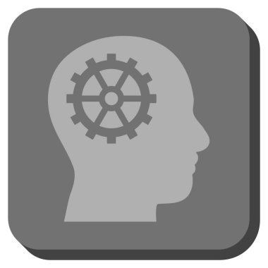 Akıl yuvarlatılmış kare vektör simgesi