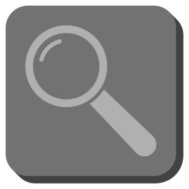 Büyüteç'i yuvarlatılmış kare vektör simgesi