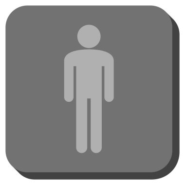 Adam yuvarlatılmış kare vektör simgesi