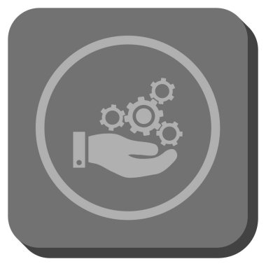 Mekanik Servisi yuvarlak kare vektör simgesi