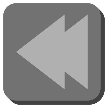 Hareket sol yuvarlak kare vektör simgesi