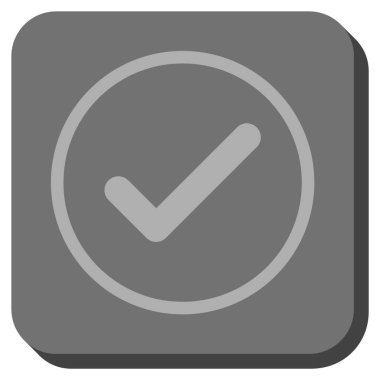 Tamam yuvarlak kare vektör simgesi