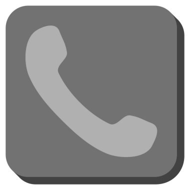Telefon alıcı yuvarlak kare vektör simgesi
