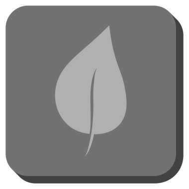 Bitki yaprak yuvarlak kare vektör simgesi