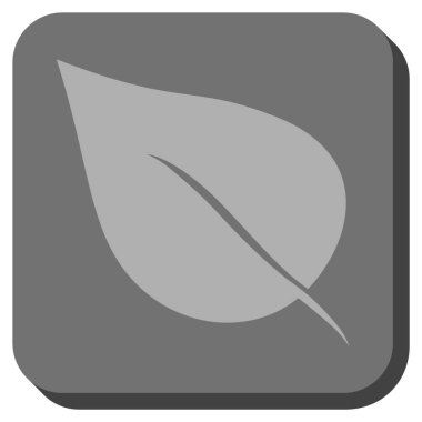 Bitki yaprak yuvarlak kare vektör simgesi