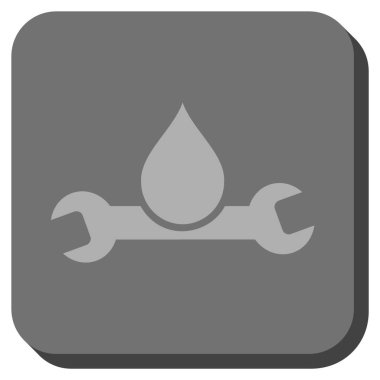 Sıhhi tesisat yuvarlak kare vektör simgesi