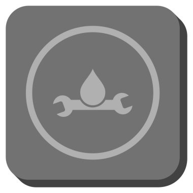 Sıhhi tesisat yuvarlak kare vektör simgesi