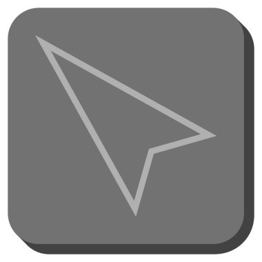 İşaretçi sol kadar kare vektör simge yuvarlak