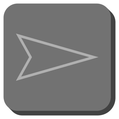 İşaretçiyi sağ yuvarlak kare vektör simgesi