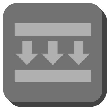 Basıncı aşağı yuvarlatılmış kare vektör simgesi