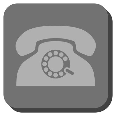 Nabız telefon yuvarlak kare vektör simgesi