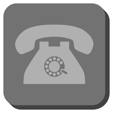 Nabız telefon yuvarlak kare vektör simgesi