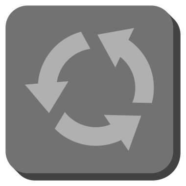 Geri dönüşüm yuvarlatılmış kare vektör simgesi