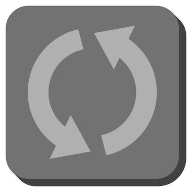 Geri dönüşüm yuvarlatılmış kare vektör simgesi