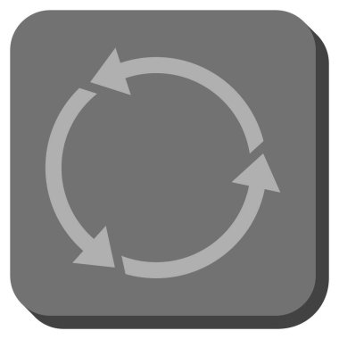 Geri dönüşüm yuvarlatılmış kare vektör simgesi