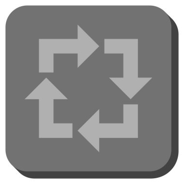 Geri dönüşüm yuvarlatılmış kare vektör simgesi